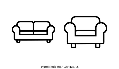 Sofa icon vector illustration. sofa sign and symbol. furniture icon