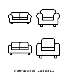 Sofa icon vector illustration. sofa sign and symbol. furniture icon
