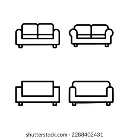 Sofa icon vector illustration. sofa sign and symbol. furniture icon