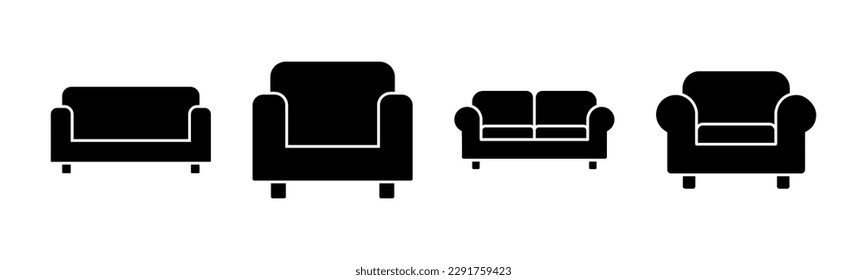 Sofa icon vector illustration. sofa sign and symbol. furniture icon