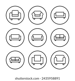 Sofa icon vector illustration. sofa sign and symbol. furniture icon