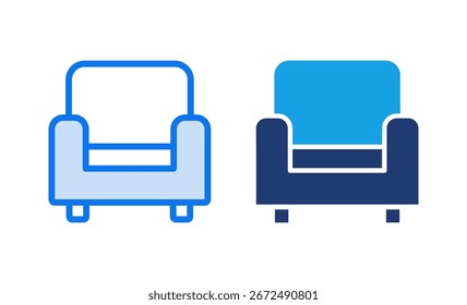 Ícone de sofá ilustração vetorial. sinal de sofá e símbolo. ícone de móveis