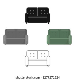 Sofa icon of vector illustration for web and mobile