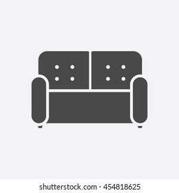 Sofa icon of vector illustration for web and mobile design