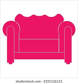 sofa icon vector illutration logo design
