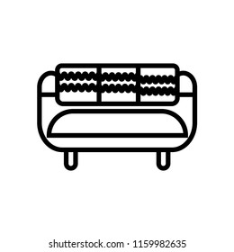 Sofa icon vector isolated on white background, Sofa transparent sign