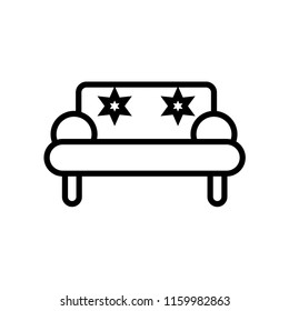 Sofa icon vector isolated on white background, Sofa transparent sign