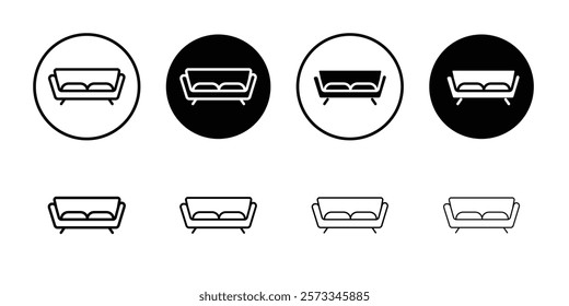 sofa icon vector line logo mark or symbol set collection outline style