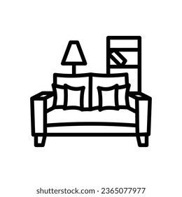 Sofa icon in vector. Logotype