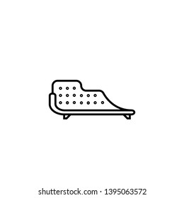 Sofa icon vector. Luxury glamour sofa sign isolated on white background. Flat design illustration adapted for web, website, mobile app