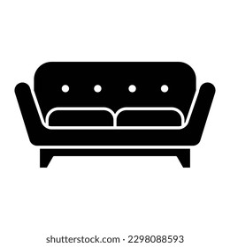 Sofa icon vector on trendy design