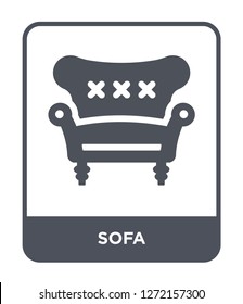 sofa icon vector on white background, sofa trendy filled icons from Furniture collection, sofa simple element illustration