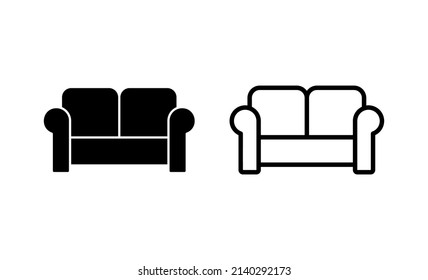 Sofa icon vector. sofa sign and symbol. furniture icon