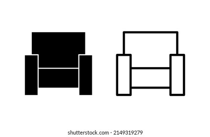 Sofa icon vector. sofa sign and symbol. furniture icon
