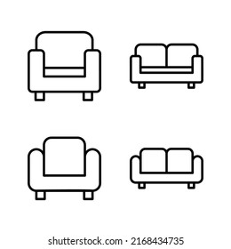 Sofa icon vector. sofa sign and symbol. furniture icon