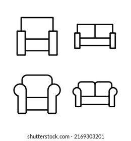 Sofa icon vector. sofa sign and symbol. furniture icon