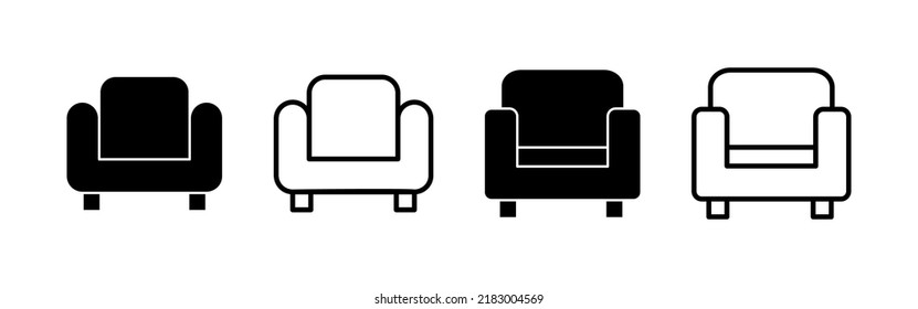 Sofa icon vector. sofa sign and symbol. furniture icon