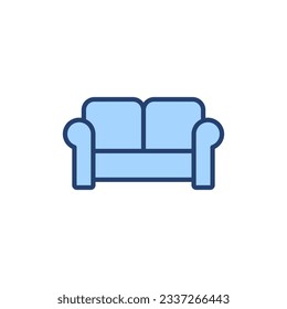 Vector de icono de software. símbolo y signo del sofá. icono de mobiliario
