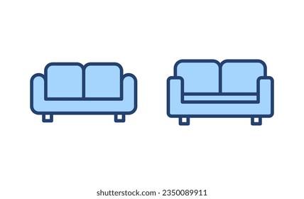 Vector de icono de software. símbolo y signo del sofá. icono de mobiliario