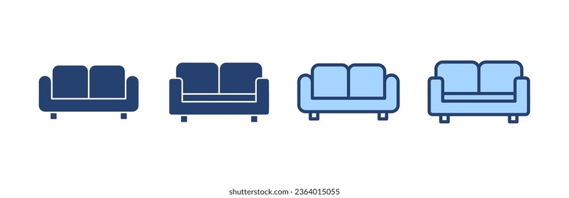 Sofa icon vector. sofa sign and symbol. furniture icon