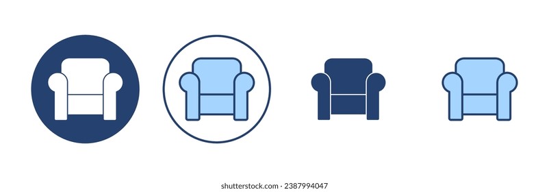 Vector de icono de software. símbolo y signo del sofá. icono de mobiliario