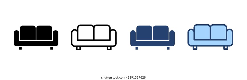 Sofa icon vector. sofa sign and symbol. furniture icon