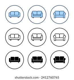 Sofa icon vector. sofa sign and symbol. furniture icon