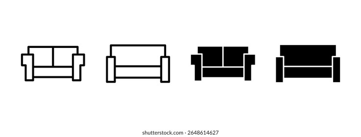 Vector del icono del sofá. signo y símbolo del sofá. icono de muebles