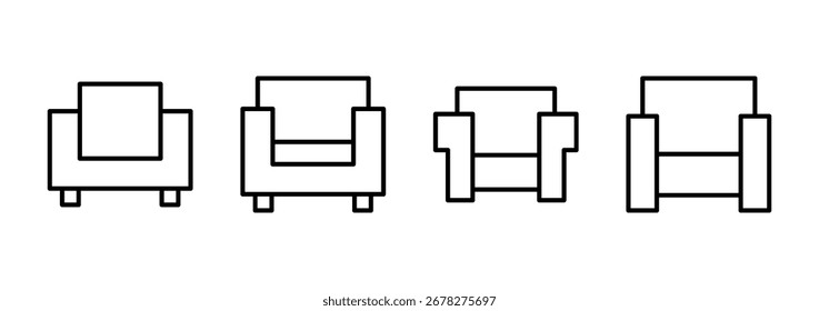 Sofa icon vector. sofa sign and symbol. furniture icon