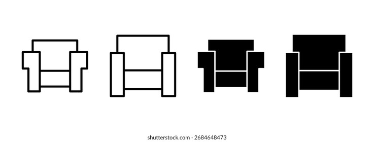 Vector del icono del sofá. signo y símbolo del sofá. icono de muebles