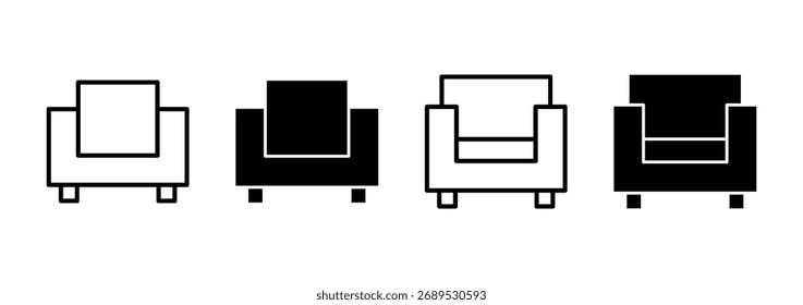 Vector del icono del sofá. signo y símbolo del sofá. icono de muebles