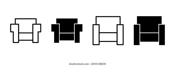 Vector del icono del sofá. signo y símbolo del sofá. icono de muebles
