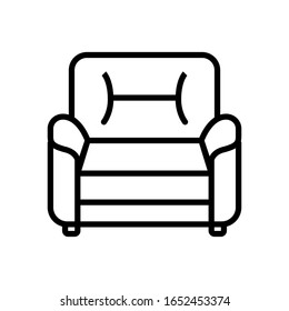 Sofa icon vector sign and symbols on trendy design