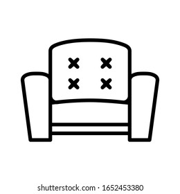 Sofa icon vector sign and symbols on trendy design