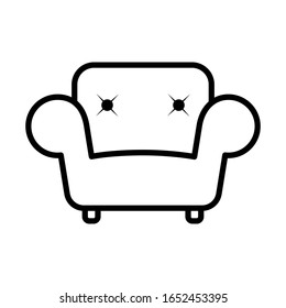 Sofa icon vector sign and symbols on trendy design
