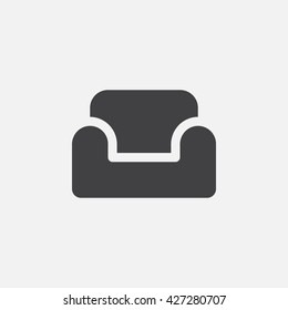sofa icon vector, solid logo, pictogram isolated on white, pixel perfect illustration