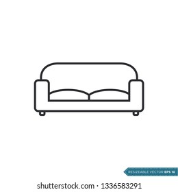 Sofa Icon Vector Template