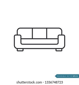 Sofa Icon Vector Template