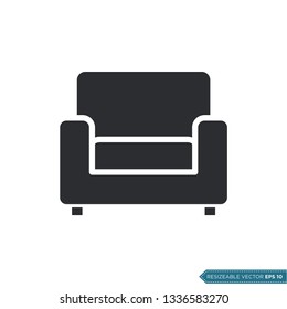 Sofa Icon Vector Template Illustration Design