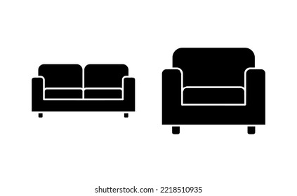 Sofa icon vector for web and mobile app. sofa sign and symbol. furniture icon
