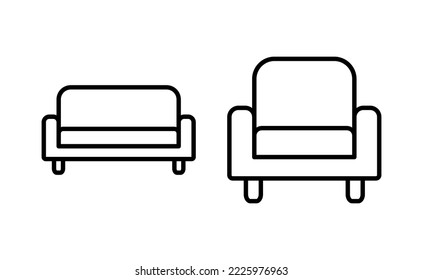 Sofa icon vector for web and mobile app. sofa sign and symbol. furniture icon