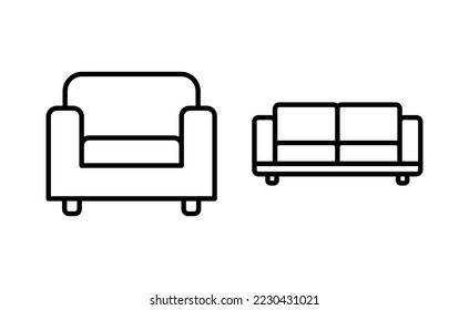 Sofa Icon Vektor für Web-und mobile App. Sofabzeichen und Symbol. Möbelsymbol