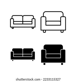 Sofa icon vector for web and mobile app. sofa sign and symbol. furniture icon