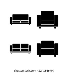 Sofa icon vector for web and mobile app. sofa sign and symbol. furniture icon