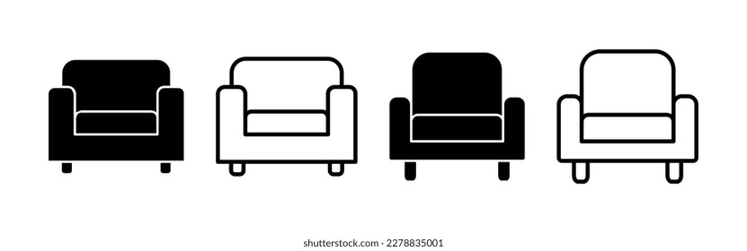 Sofa icon vector for web and mobile app. sofa sign and symbol. furniture icon