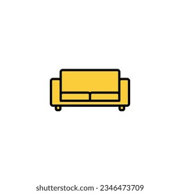 Sofa icon vector for web and mobile app. sofa sign and symbol. furniture icon
