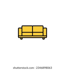 Sofa icon vector for web and mobile app. sofa sign and symbol. furniture icon