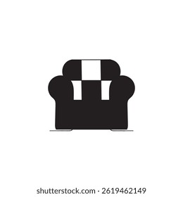 Icono de sofá Vector. signo y símbolo de sofá negro. icono de muebles. dibujo de línea continua