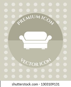 Sofa Icon for Web. Application, Software & Graphic Design.