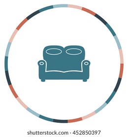 Sofa icon, web design element